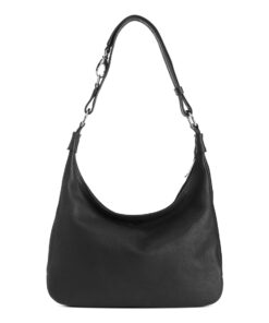 Handtasche Valencia in schwarz aus pflanzlich gegerbtem Leder