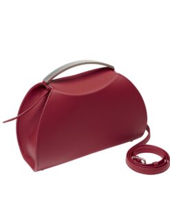 Teatime Handtasche in dunkelrot mit Seitenansicht