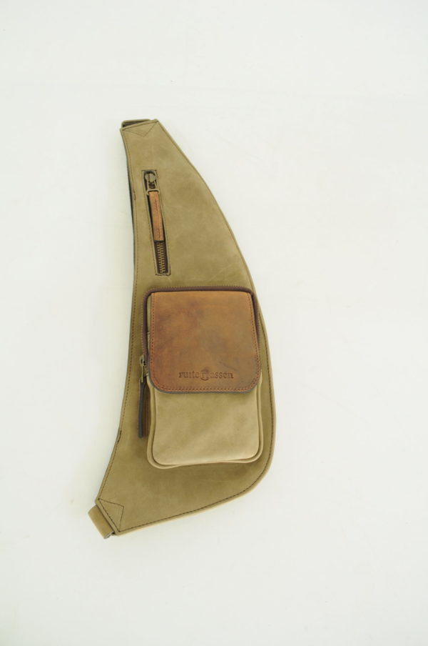 Crox Over Brusttasche aus soliden Nubukleder