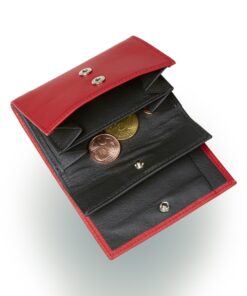 Portemonnaie Kompakt von Olbrish b in Rot/Schwarz