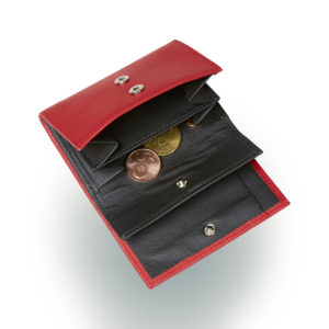 Portemonnaie Kompakt von Olbrish b in Rot/Schwarz