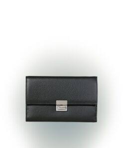 Linkshänderbörse Madame Hulot aus Leder in Schwarz