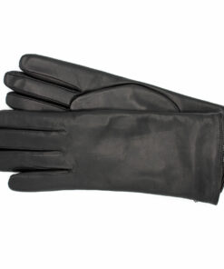 Lederhandschuhe Classic Wool in Schwarz