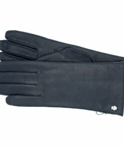 Lederhandschuhe Classic Wool in Navy