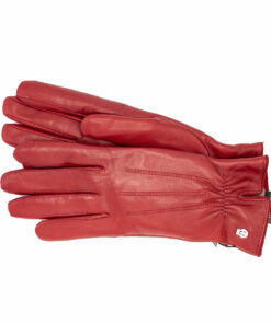 Damenhandschuhe Antwerpen mit Gummizug in Rot
