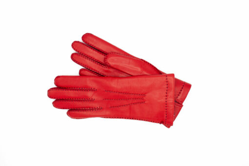 Blaue Damenhandschuhe hier in der Variante in Rot