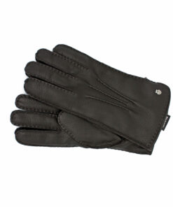 Hirschleder Herrenhandschuh in Schwarz