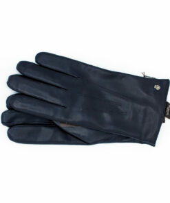 Klassischer Herrenhandschuhe Riga aus Haarschafnappaleder in Navyblau
