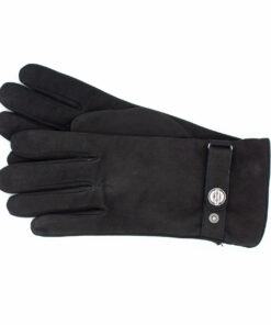 Nubukleder Handschuhe für Herren in schwarz