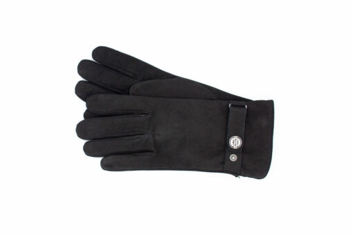 Nubukleder Handschuhe für Herren in schwarz