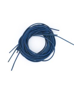 Ziegenleder Rundlederbänder blau