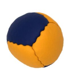 Jonglierbälle aus Rindsleder Blau/Gelb