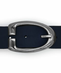 Damengürtel Schwarz mit dunkelblauen Leder