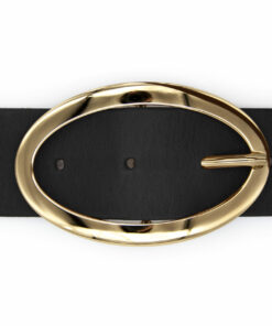 Damengürtel 033 Gold mit schwarzen Riemen
