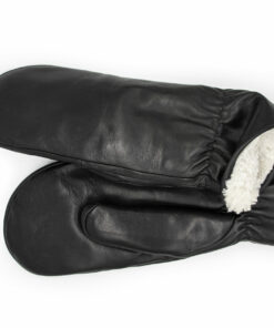 Glattleder Fäustlinge für Herren