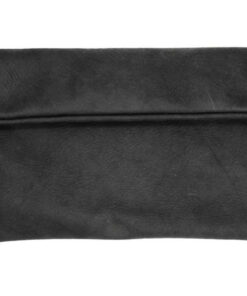 Clutsch aus Leder in Schwarz