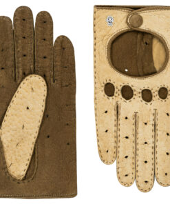 Roeckl Autofahrerhandschuhe Lugano in Creme und Kork