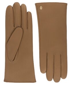 Lederhandschuhe Classic Wool in Camel