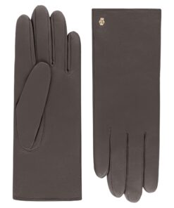 Lederhandschuhe Classic Wool in Coffee