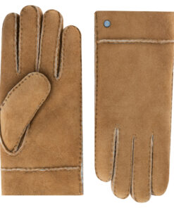 Winterhandschuhe aus Lammfell Bergen Farbe Hazelmut