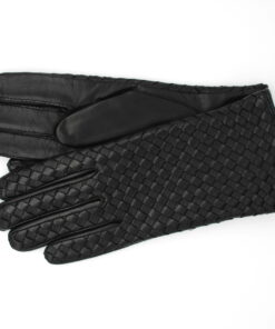 Geflochtene Damenhandschuhe Feanza Schwarz