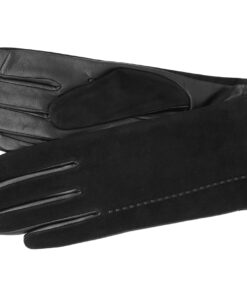 Velours Handschuhe Nantes Schwarz