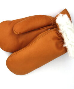 Damen Winter Fäustlinge-Oldgold