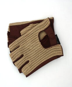 Kurze-Autofahrerhandschuhe-San-Marco Farbe Saddlebrown