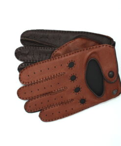 Toronto Autofahrerhandschuhe in Saddlebrown+Coffee