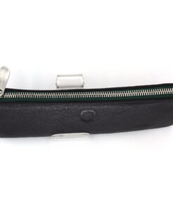 Sonnenleder Schreibetui Boldt in Schwarz mit RV Grün