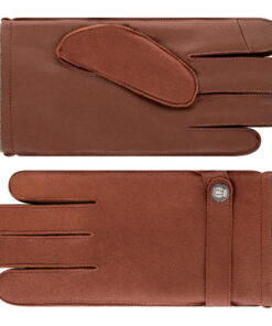 Herren Fingerhandschuh Wilhelmshavenaus Hirsch und Ziegenleder in Saddlebrown von Rockl