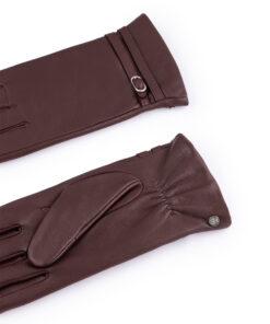 Damenhandschuhe Mayfair von Roeckl in der Farbe Wine - Dunkelrot Vor - und Rückseite