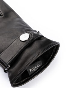 Herrenhandschuh Trier von Roeckl in Schwarz Innenansicht